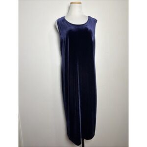 R&M Richards Vintage 90s Purple Velvet Midi Dress 14 Petite Dark‎ Romantic Party